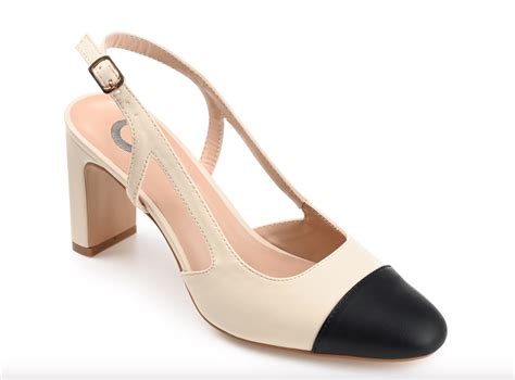 chanel block heels dupe|chanel slingback pump dupe.